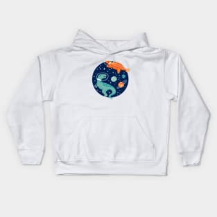 Painted Space Dinosaurs Kids Hoodie